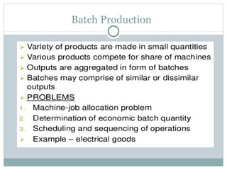 Batch Production
 