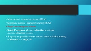 Memory Management | PPTX | Operating Systems | Computer Software and ...