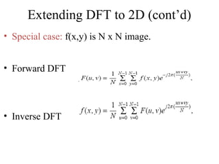 Inverse Dft Using Dft CEC366 Unit -1 FUNDAMENTALS OF DIGITAL IMAGE PROCESSING | PPT