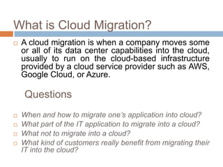 Migration into a Cloud | PPTX