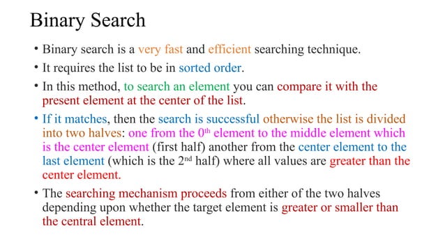 Data Structure Unit Ii Searching And Sorting Pptx