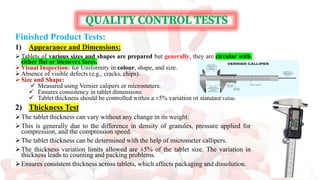 UNIT- II Tablets coating and FC- QC TEST | PDF