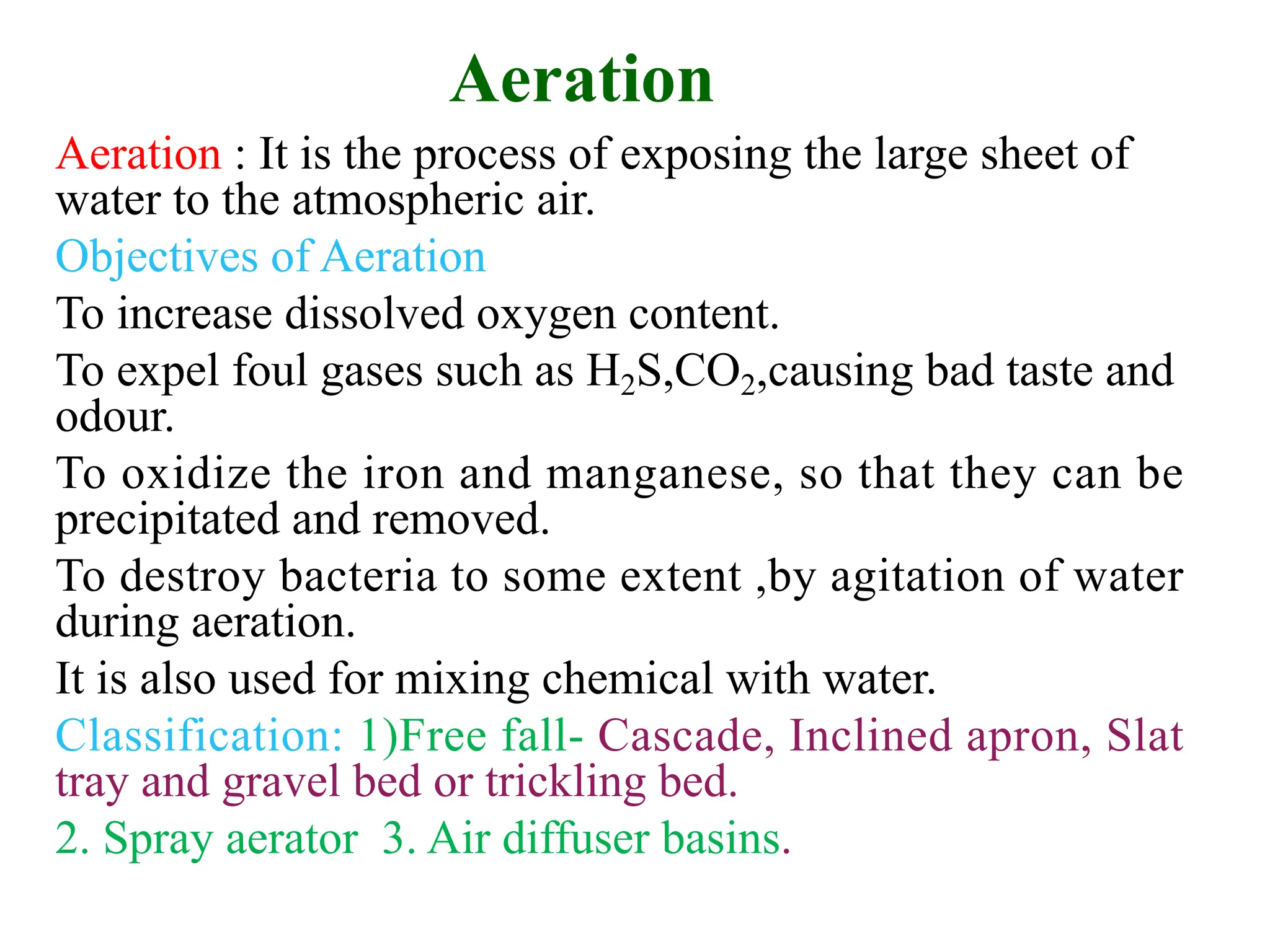 UNIT -II Treatment of water- aeration and sedimentation (1).pdf