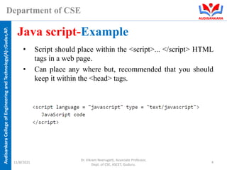 Basics of Java Script | PPT