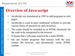 Basics of Java Script | PPT