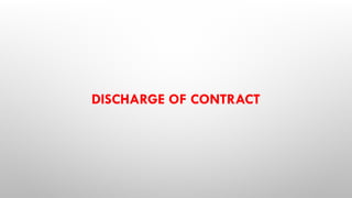 DISCHARGE OF CONTRACT
 