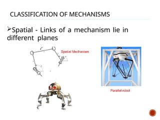 Spatial Mechanism Example UNIT-I MACHINE AND MECHANISM mechanics of machines.pptx