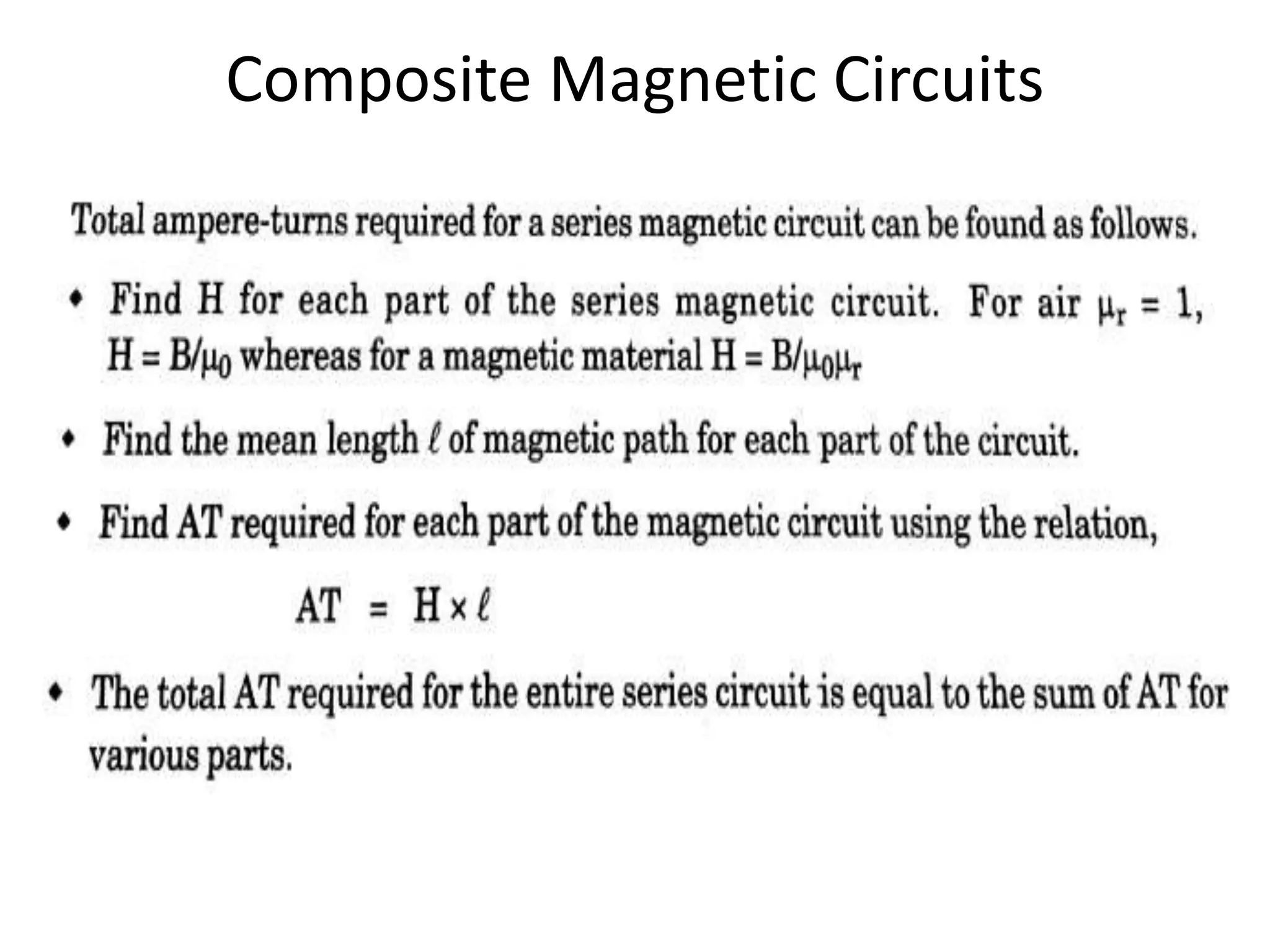 Composite Magnetic Circuits
 