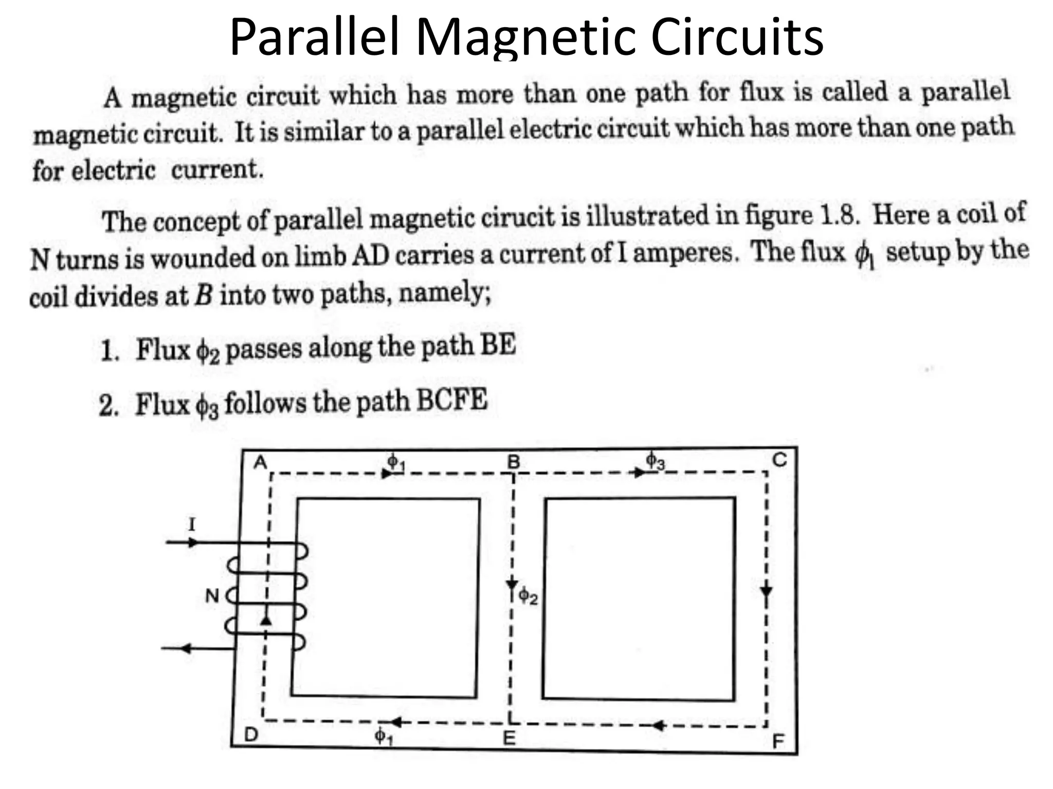 Parallel Magnetic Circuits
 
