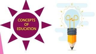 CONCEPTS
OF
EDUCATION
 
