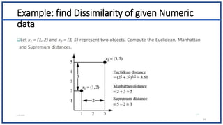 Example: find Dissimilarity of given Numeric
data
34
 