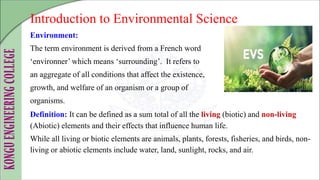 Environmental Science - Food and Land Resources