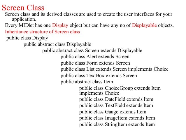 Mobile Application Development J2me Unit 4 Jntu
