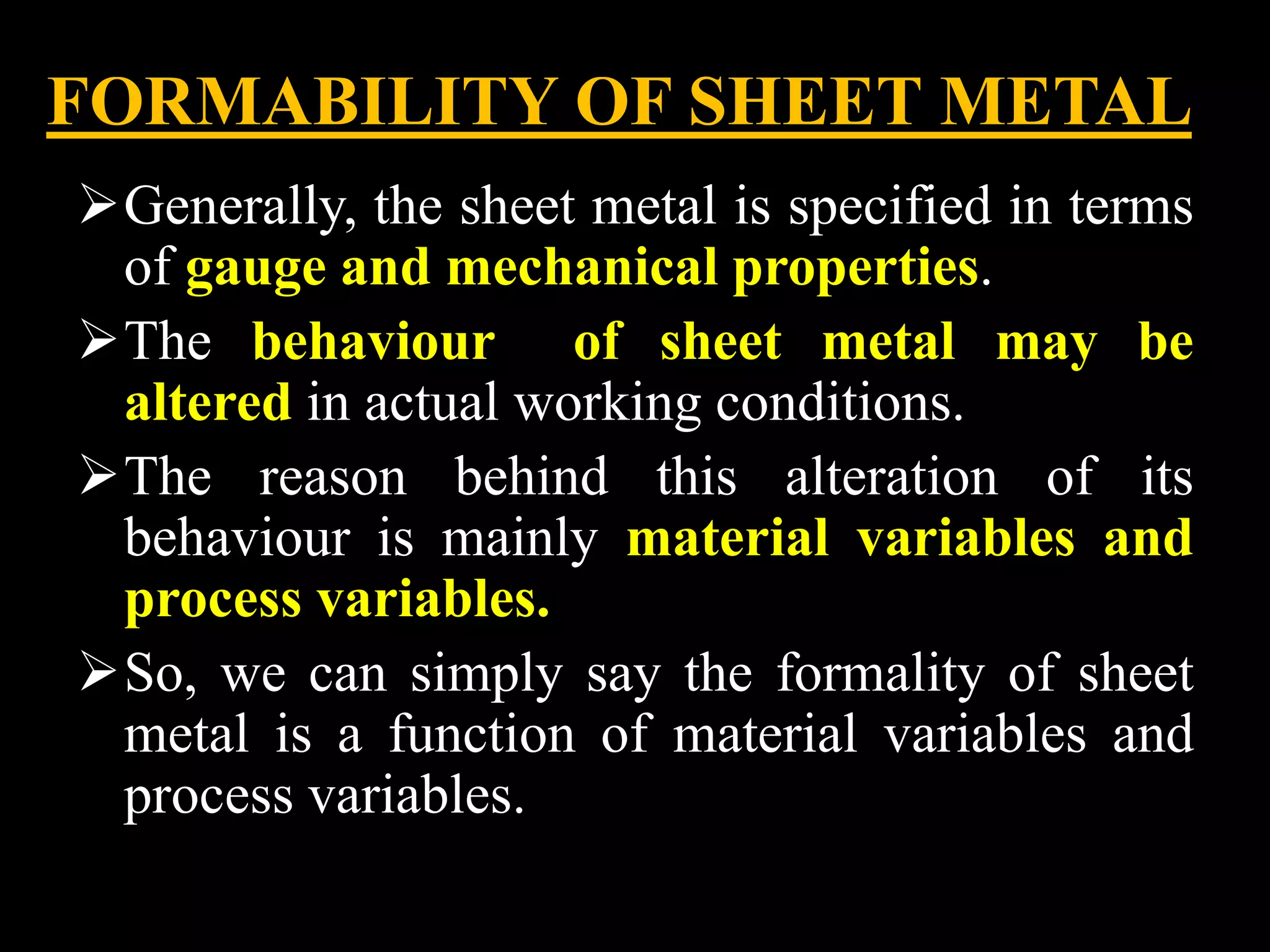 Unit 4-SHEET METAL PROCESSES | PPTX