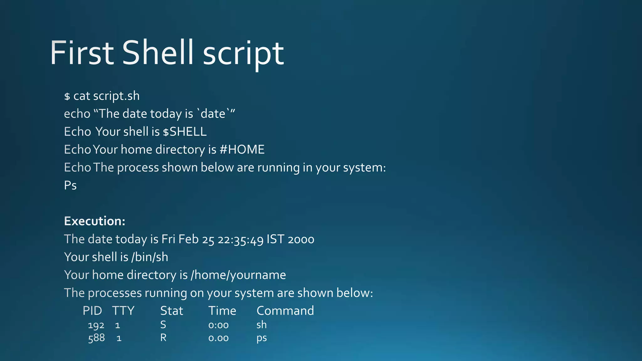 Shell Programming Concept | PPT