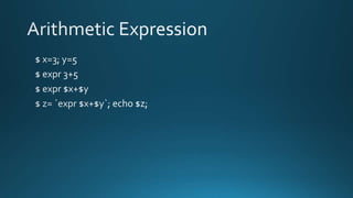 Shell Programming Concept