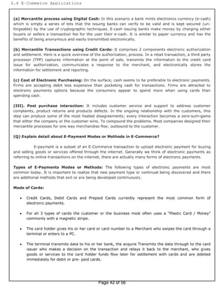 Consumer Oriented E-Commerce Q&A