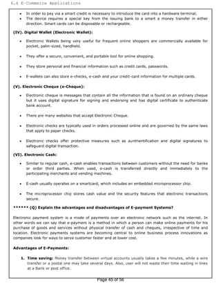 Consumer Oriented E-Commerce Q&A