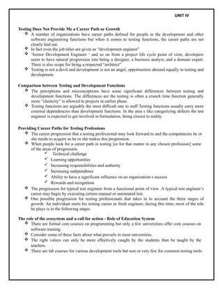 UNIT-IV 19CS408T - Software Testing Notes | PDF