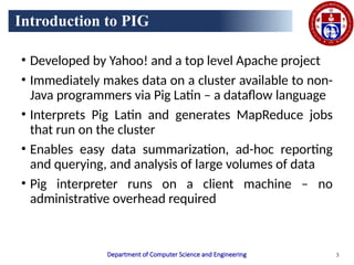 Comprehensive Guide to Big Data Analytics Using Apache Pig and Hive | PPTX