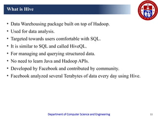 Comprehensive Guide to Big Data Analytics Using Apache Pig and Hive | PPTX