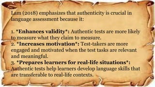Authentic Language Scale UNIT-IV-ASSESSING-STUDENT-LEARNING-FOR-THE-MOTHER-TONGUE-LESSON-1 ...