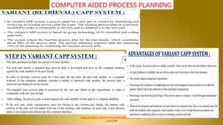 NALLA MALLA REDDY ENGINEERING COLLEGE
CADCAM
COMPUTER AIDED PROCESS PLANNING
 