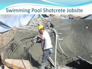Swimming Pool Shotcrete Jobsite
 