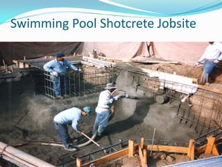 Swimming Pool Shotcrete Jobsite
 