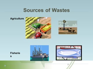 Sources of Wastes
Agriculture
Fisherie
s
7
 
