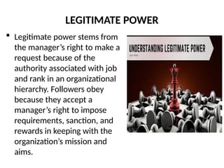 Legotimate Power Unit-IV-Power and Politics in nursing leadership and management | PPTX
