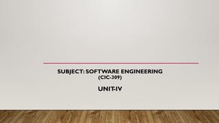 Cic Software Software Testing from Unit-IV CIC-309 Btech | PPTX