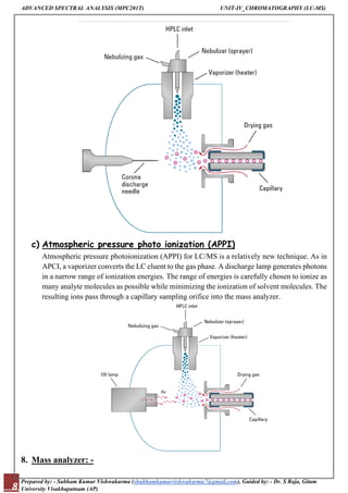 Lcms Principle liquid chromatography-mass spectrometry (LC-MS) | PDF