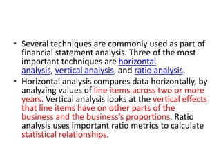 Computing Horizontal Analysis UNIT-IV MEASURING BUSINESS PERFORMANCE.. | PPTX