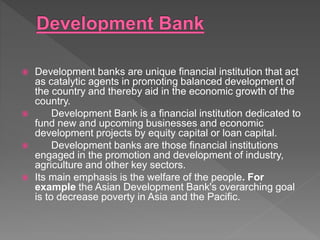 Development Banks | PPTX