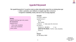Comprehensive Guide to Structures, Unions, and Dynamic Memory ...