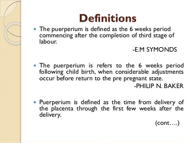 puerperium puerperium