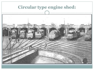 Circular type engine shed:  