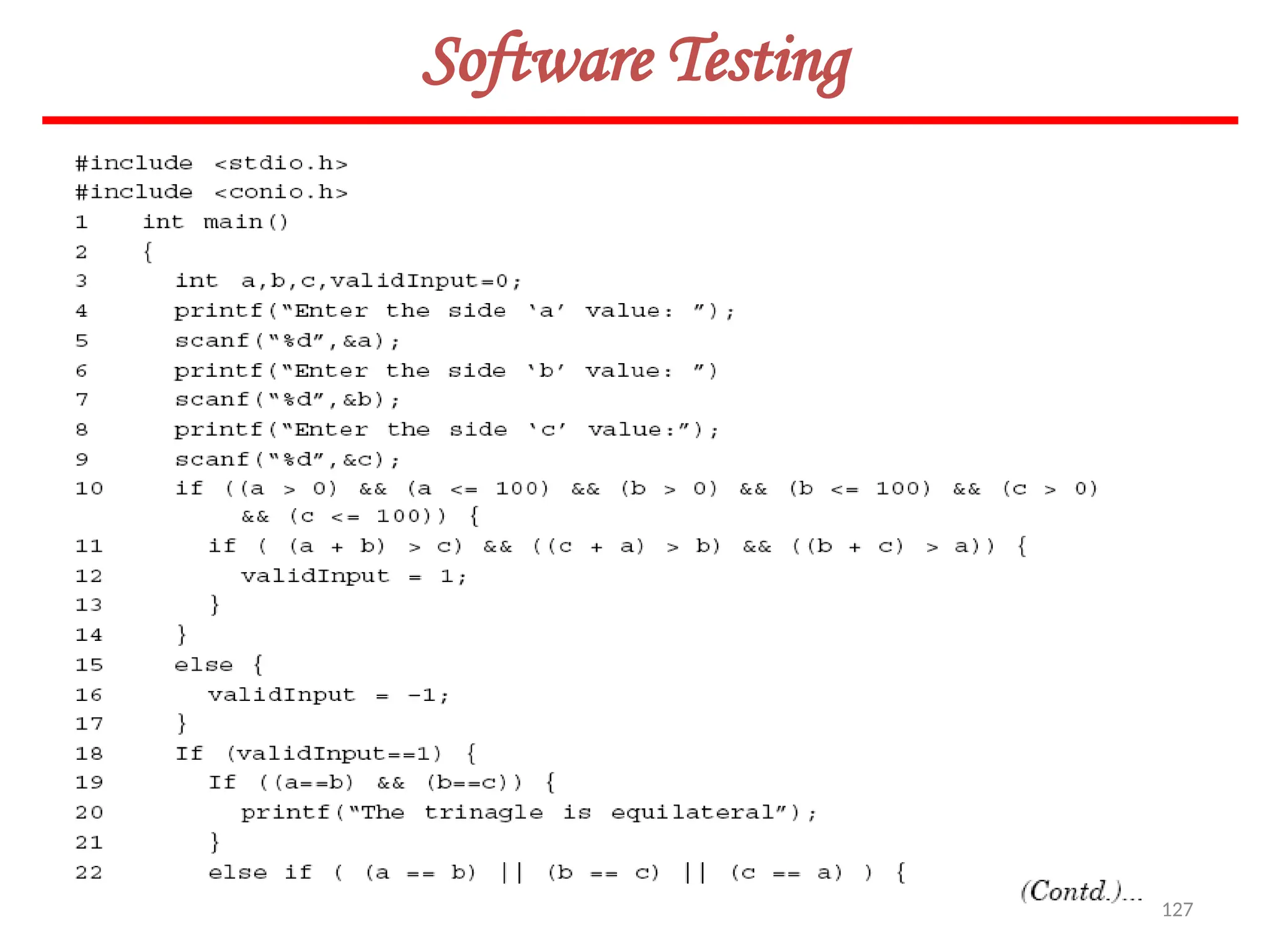 127
Software Testing
 
