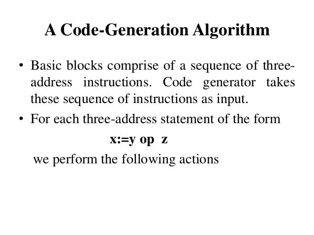 Unit iv(simple code generator)