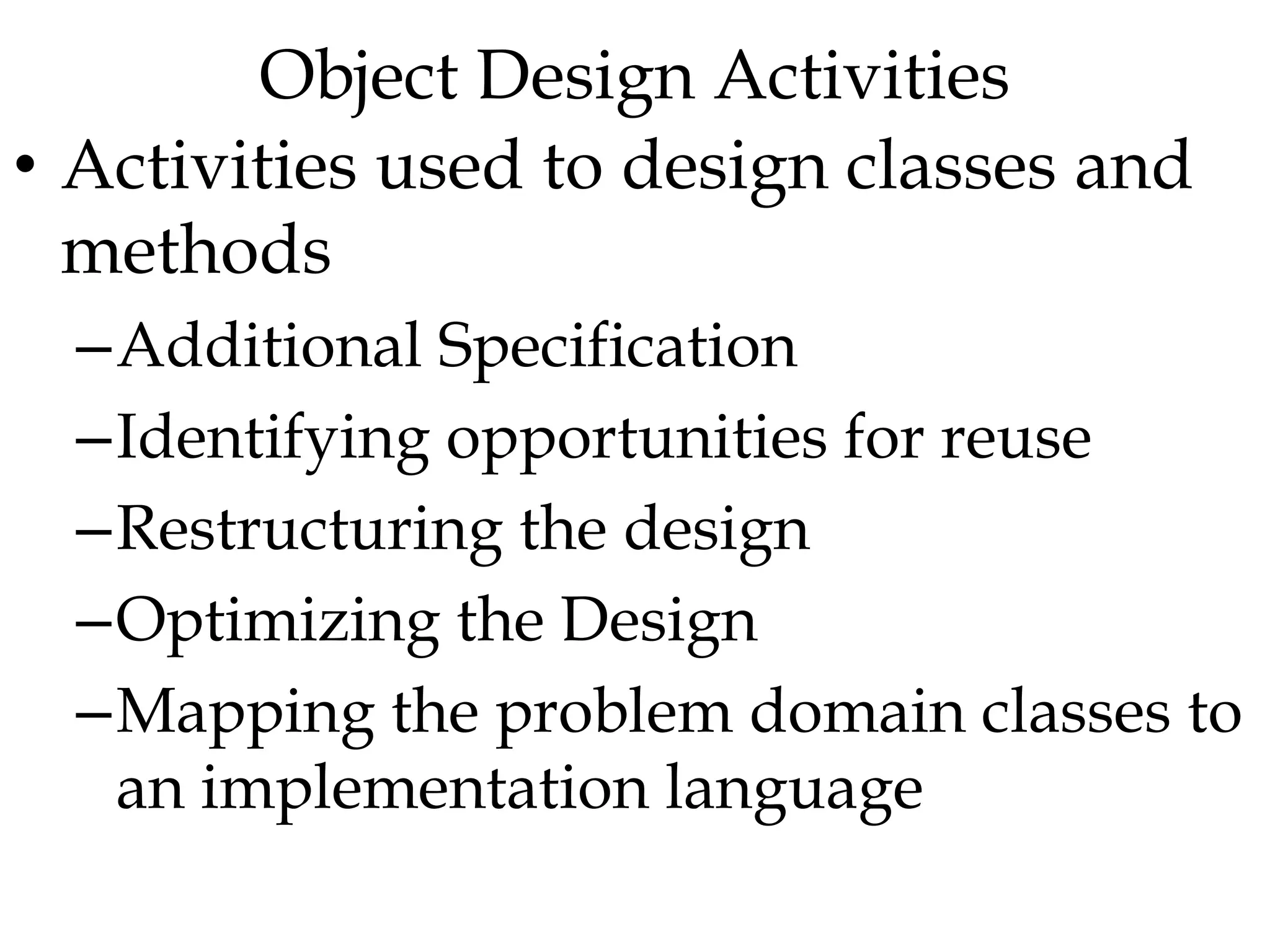 Object Oriented System Design | PPT