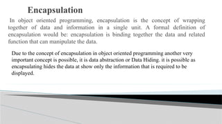 Introduction to OOP object oriented programming | PPTX