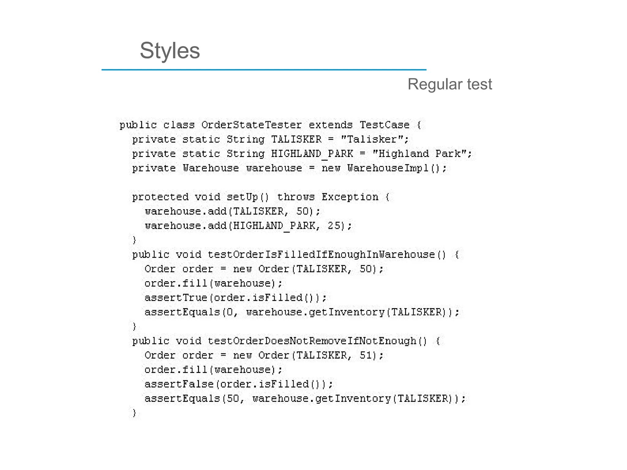 ____________________________ Styles Regular test 