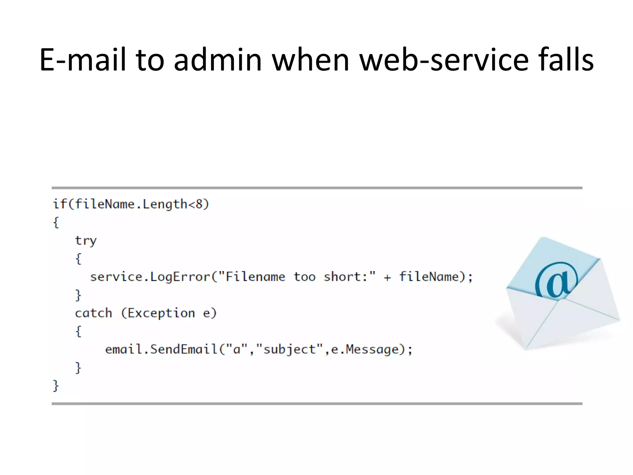 E-mail to admin when web-service falls
 
