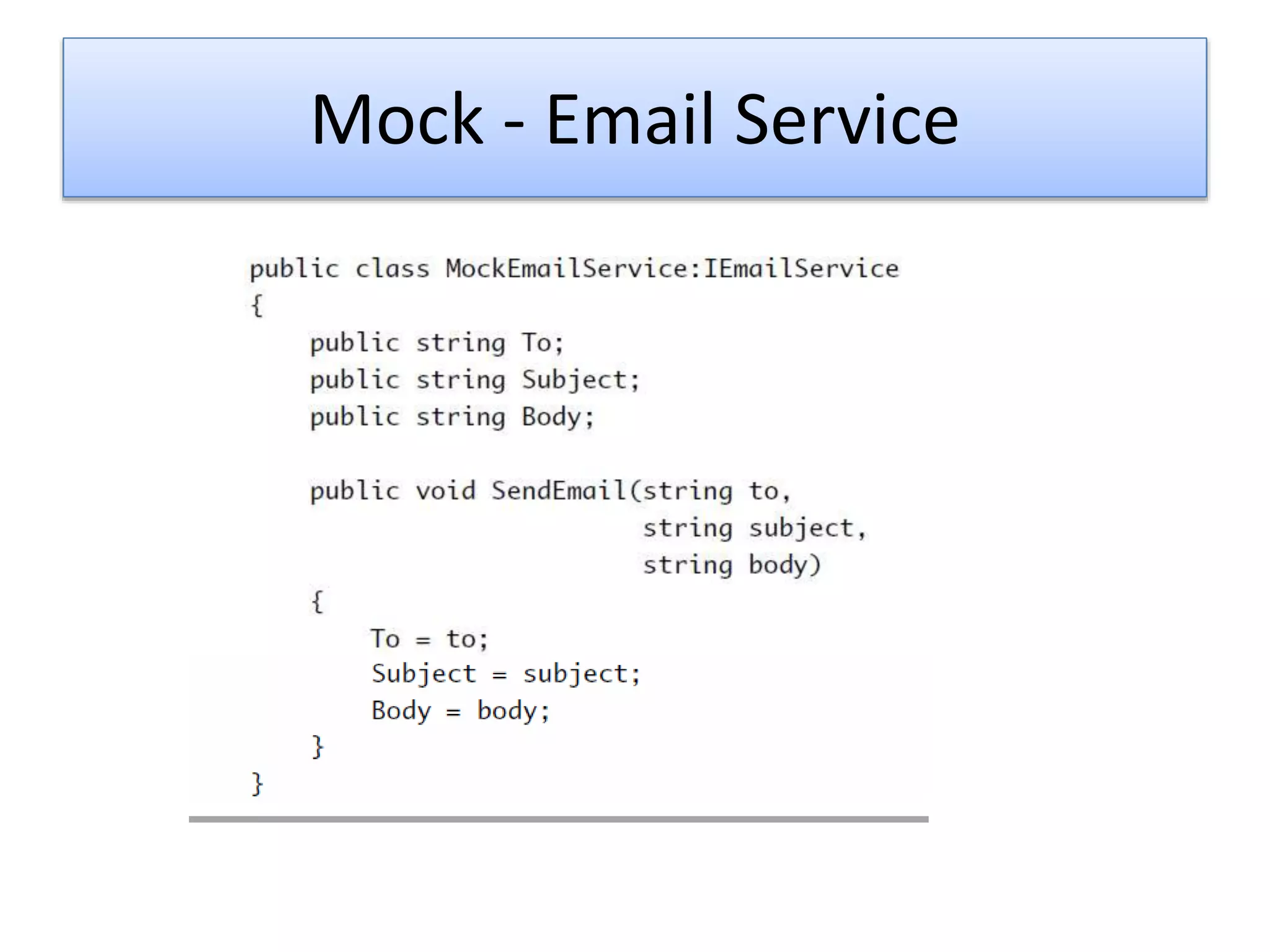 Mock - Email Service
 