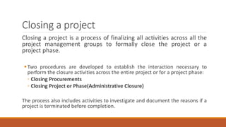 Project Closing Process | PPSX