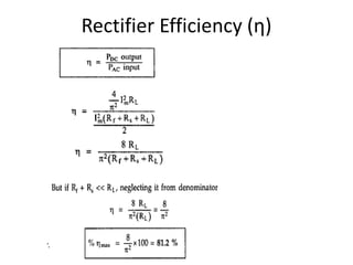 Rectifier Efficiency (η)
 