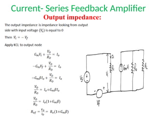 Current- Series Feedback Amplifier
Output impedance:
 