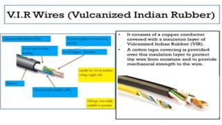 Types of Cables
1. According to the conductor material used
a) Copper conductor cables b) Aluminium conductor cables
2. According to the number of cores
a) Single Core Cables b) Double Core Cables c) 3 Core Cables d) 4 Core Cables
 
