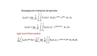 Spectral Characteristics and Power Spectral Density of Random Processes ...